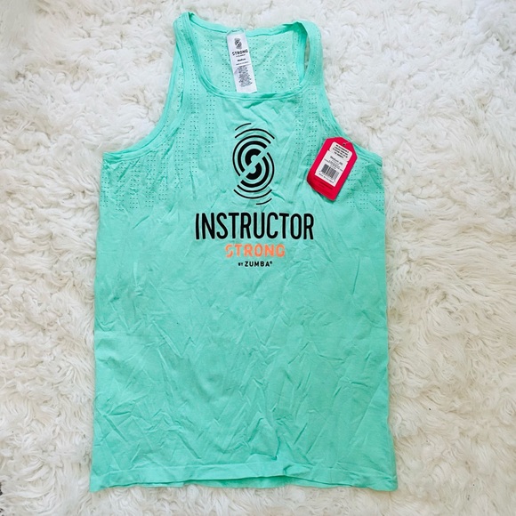 STRONG by Zumba Always Reppin’ Instructor Seamless Tank Ocean Sz M - Picture 5 of 12